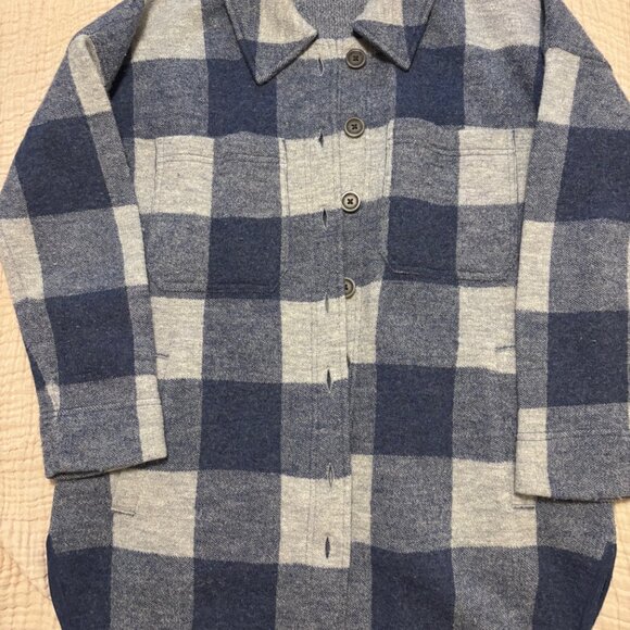 Boiled Wool Sweater Jacket in Buffalo Check Size XS - Picture 4 of 5